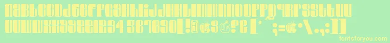 Swinger Font – Yellow Fonts on Green Background