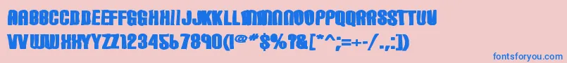 Carbonblockink Font – Blue Fonts on Pink Background