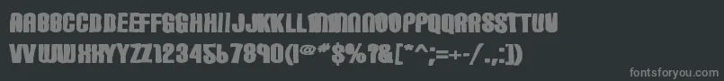 Fonte Carbonblockink – fontes cinzas em um fundo preto