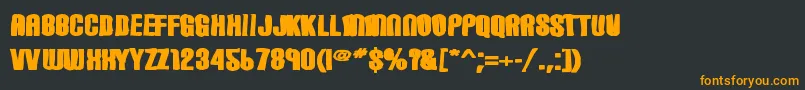 Carbonblockink Font – Orange Fonts on Black Background