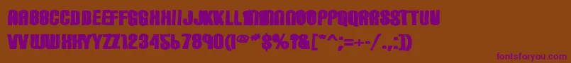 Carbonblockink Font – Purple Fonts on Brown Background