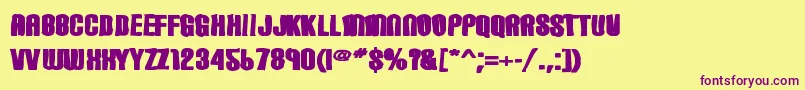 Carbonblockink Font – Purple Fonts on Yellow Background