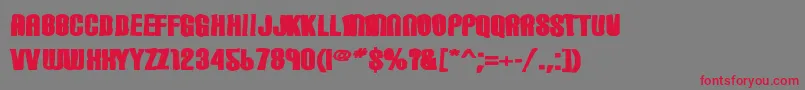 Carbonblockink Font – Red Fonts on Gray Background