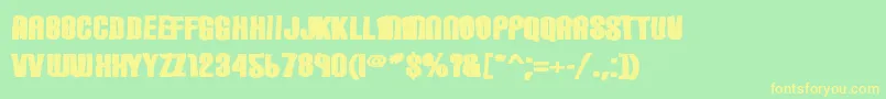 Carbonblockink Font – Yellow Fonts on Green Background
