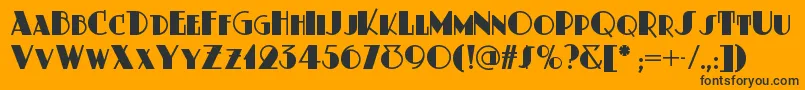 Dustyrosenf-Schriftart – Schwarze Schriften auf orangefarbenem Hintergrund