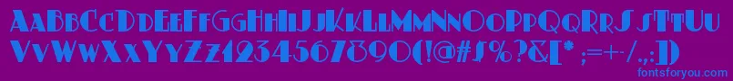 Dustyrosenf Font – Blue Fonts on Purple Background