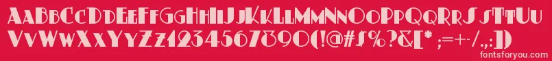 Dustyrosenf Font – Pink Fonts on Red Background