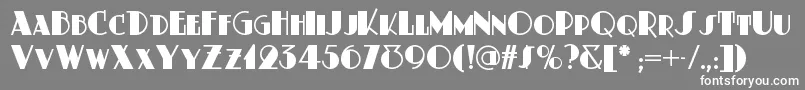 フォントDustyrosenf – 灰色の背景に白い文字