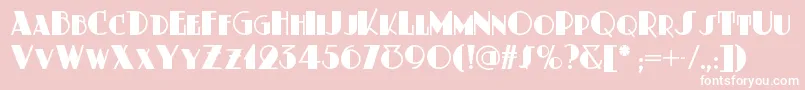 Dustyrosenf Font – White Fonts on Pink Background