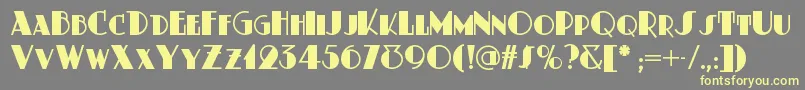 Dustyrosenf Font – Yellow Fonts on Gray Background