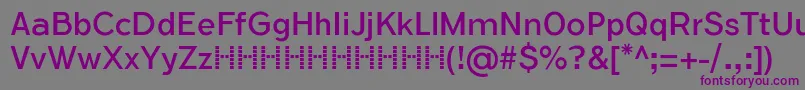 Шрифт FlamanteSecaBookFfp – фиолетовые шрифты на сером фоне
