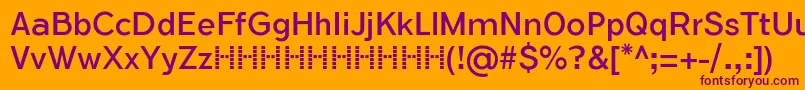 Шрифт FlamanteSecaBookFfp – фиолетовые шрифты на оранжевом фоне