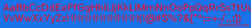 FlamanteSecaBookFfp-fontti – punaiset fontit sinisellä taustalla