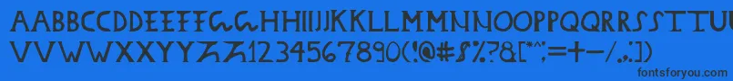 Daciandonarium Font – Black Fonts on Blue Background