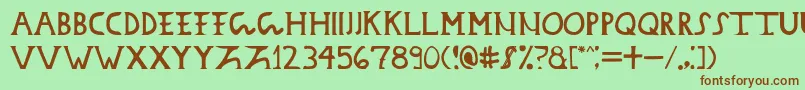 Daciandonarium Font – Brown Fonts on Green Background