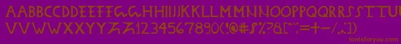 Daciandonarium Font – Brown Fonts on Purple Background