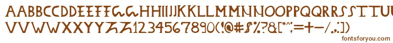 Daciandonarium-fontti – ruskeat fontit valkoisella taustalla