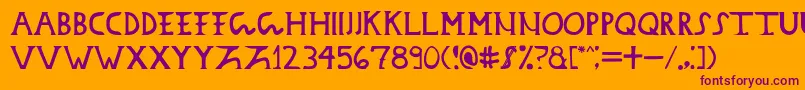 Шрифт Daciandonarium – фиолетовые шрифты на оранжевом фоне