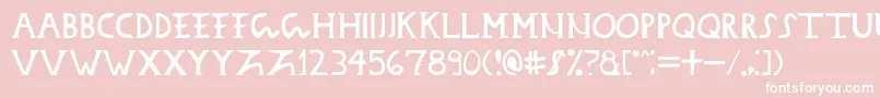 Шрифт Daciandonarium – белые шрифты на розовом фоне