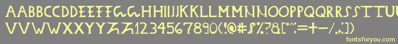 Daciandonarium Font – Yellow Fonts on Gray Background