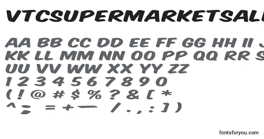 Vtcsupermarketsaledisplayフォント–アルファベット、数字、特殊文字
