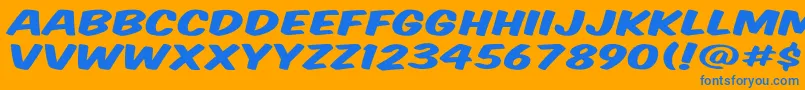 Vtcsupermarketsaledisplay Font – Blue Fonts on Orange Background