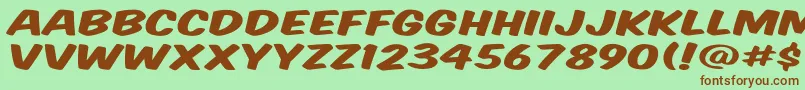 Vtcsupermarketsaledisplay Font – Brown Fonts on Green Background