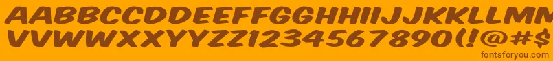 Vtcsupermarketsaledisplay Font – Brown Fonts on Orange Background