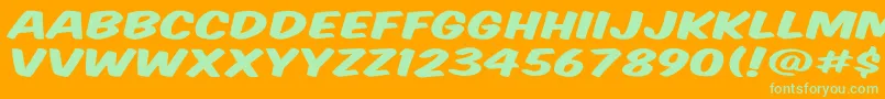 Vtcsupermarketsaledisplay Font – Green Fonts on Orange Background