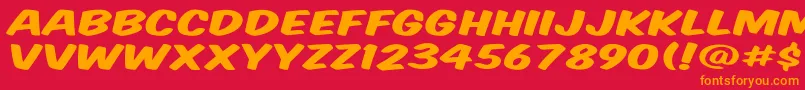 Vtcsupermarketsaledisplay Font – Orange Fonts on Red Background