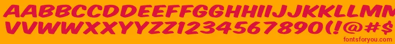 Vtcsupermarketsaledisplay Font – Red Fonts on Orange Background