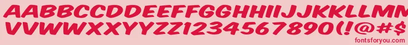 Vtcsupermarketsaledisplay Font – Red Fonts on Pink Background