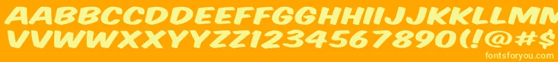 Подробнее о шрифте Vtcsupermarketsaledisplay Шрифт Vtcsupermarketsaledisplay – жёлтые шрифты на оранжевом фоне