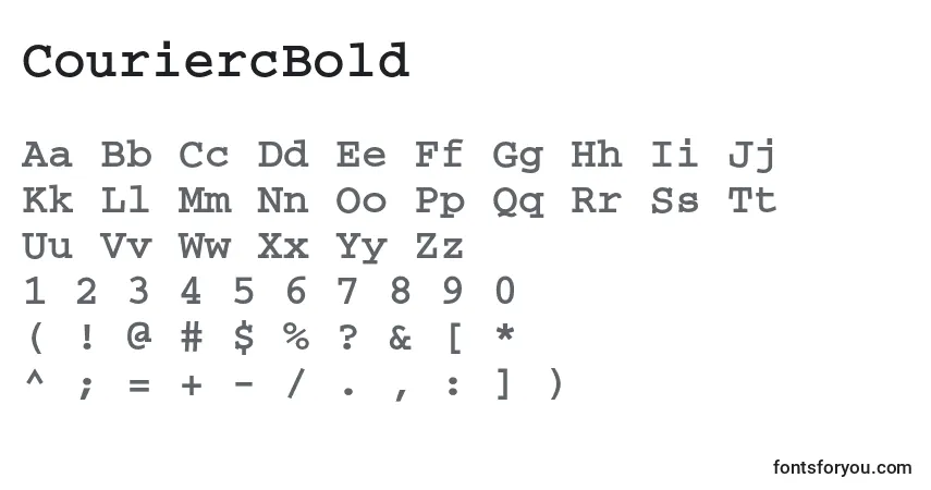 Шрифт CouriercBold – алфавит, цифры, специальные символы