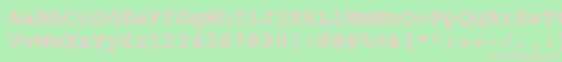 Шрифт CouriercBold – розовые шрифты на зелёном фоне