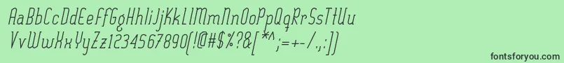 SexythingRegularItalic Font – Black Fonts on Green Background