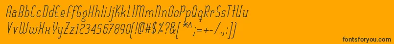 SexythingRegularItalic Font – Black Fonts on Orange Background