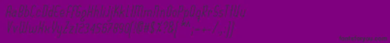 SexythingRegularItalic Font – Black Fonts on Purple Background