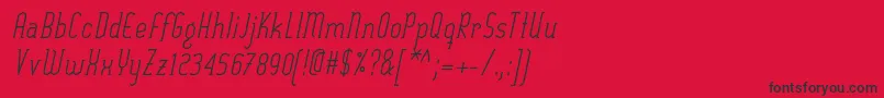 フォントSexythingRegularItalic – 赤い背景に黒い文字