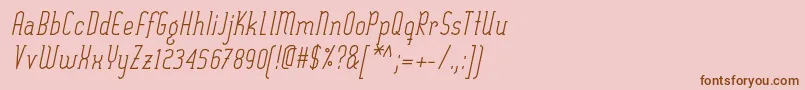SexythingRegularItalic-Schriftart – Braune Schriften auf rosa Hintergrund
