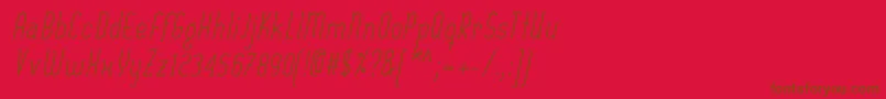 SexythingRegularItalic Font – Brown Fonts on Red Background