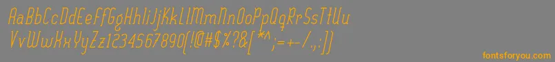 SexythingRegularItalic-fontti – oranssit fontit harmaalla taustalla