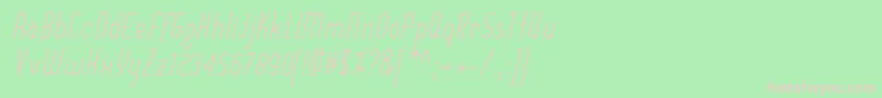 Fonte SexythingRegularItalic – fontes rosa em um fundo verde