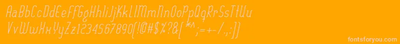SexythingRegularItalic Font – Pink Fonts on Orange Background