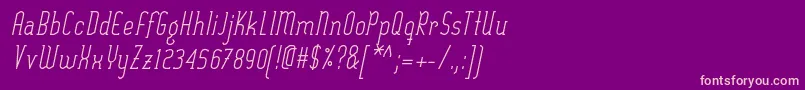 SexythingRegularItalic-Schriftart – Rosa Schriften auf violettem Hintergrund