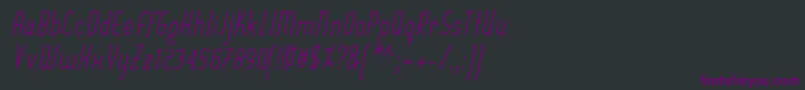 SexythingRegularItalic-Schriftart – Violette Schriften auf schwarzem Hintergrund