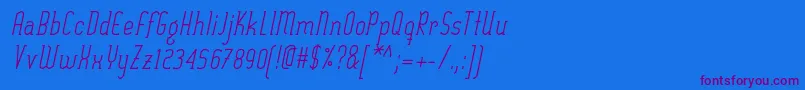 SexythingRegularItalic Font – Purple Fonts on Blue Background