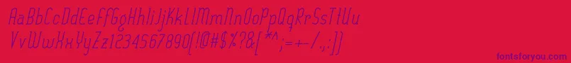 SexythingRegularItalic Font – Purple Fonts on Red Background