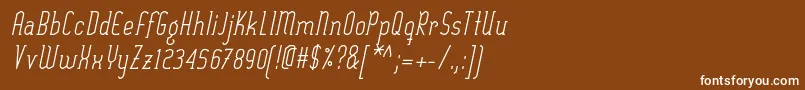 fuente SexythingRegularItalic – Fuentes Blancas Sobre Fondo Marrón