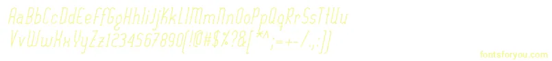 Czcionka SexythingRegularItalic – żółte czcionki